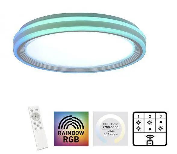 LED-Deckenleuchte rund weiß Farbspiel/CCT, 48,5x48,5cm