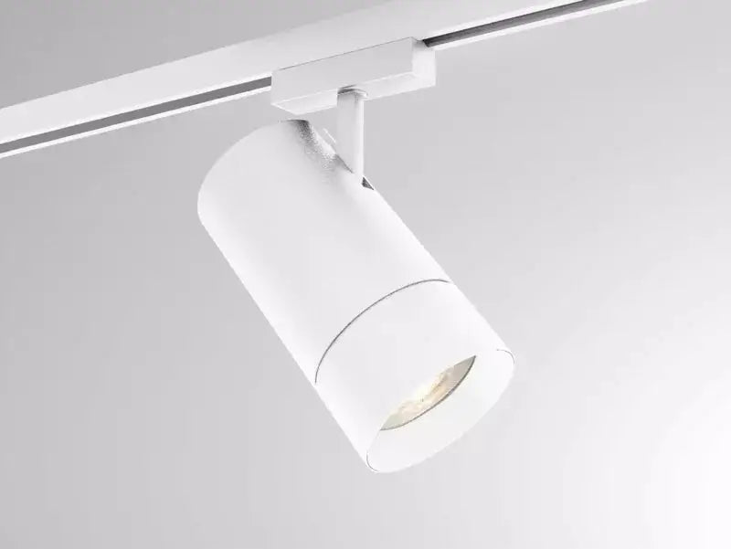 Molto Luce, 2-Phasen Stromschienenstrahler Mova S GU10, Weiss, moderne Lichtlösung