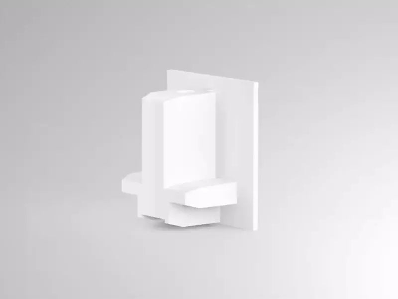 Molto Luce, 2-Phasen Schienen-Endkappe Volare, Weiss, professionelle Lichtlösung
