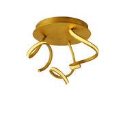 LED Deckenleuchte Gloria, 5 Licht, 45W, 3750lm, goldfarbenes Design