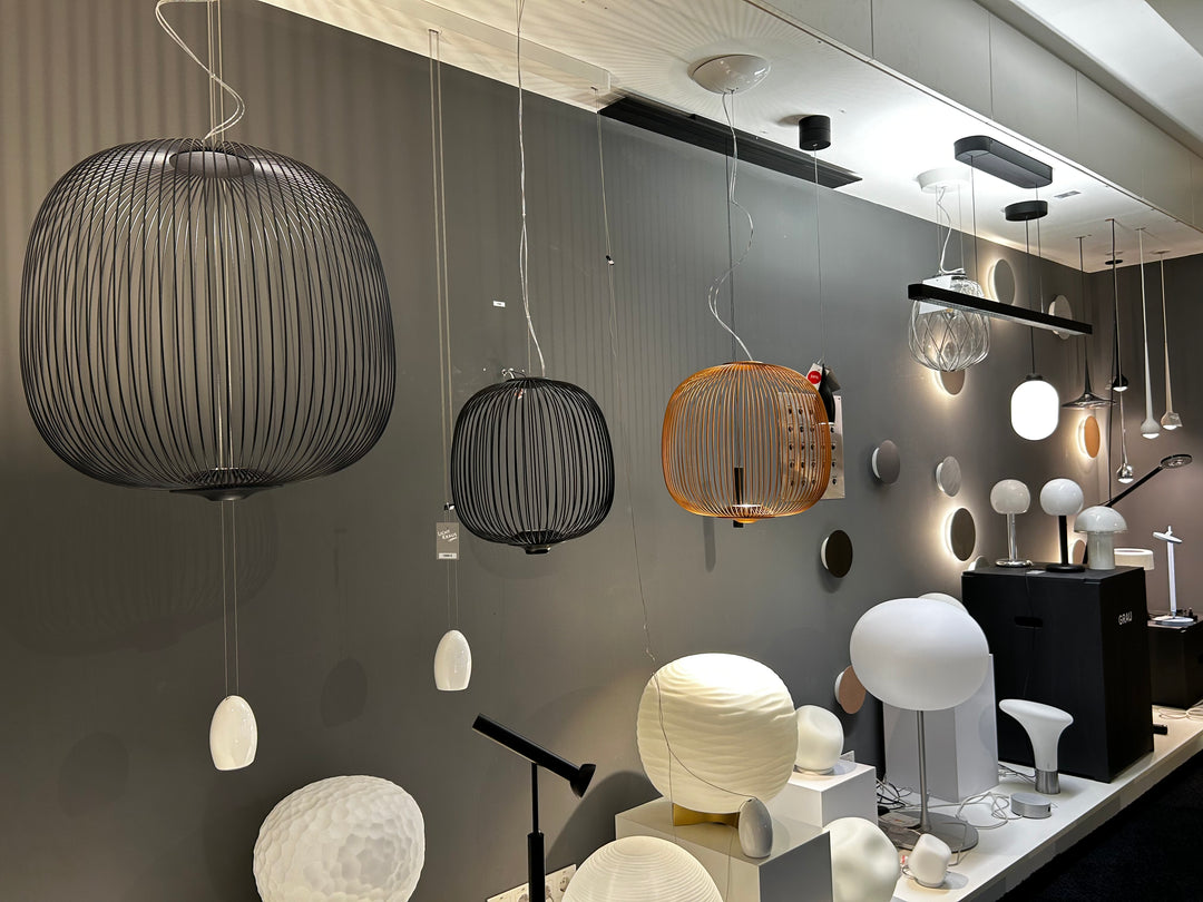 5 Sterne Kraus Showroom Sasbach, Auswahl führender Leuchtenhersteller, Pendelleuchten