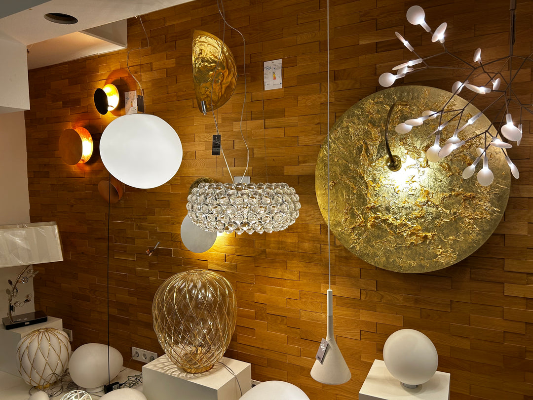 5 Sterne Kraus Showroom Sasbach, Auswahl führender Leuchtenhersteller, Wandleuchten