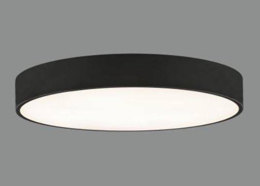 Moderne Deckenleuchte Isia TW, runde LED-Deckenlampe, dimmbar, in Schwarz