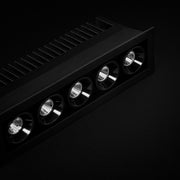 Arkoslight Black Foster LED Spots 5-fach, schwarz, Nahaufnahme