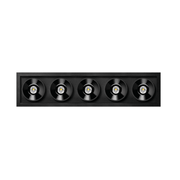 Arkoslight Black Foster LED Spots 5-fach 19 Grad, schwarz, Vorderansicht