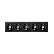 Arkoslight Black Foster LED Spots 5-fach, schwarz, Vorderansicht