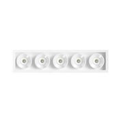 Arkoslight Black Foster LED Spots 5-fach, weiss, Vorderansicht