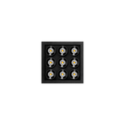 Arkoslight Black Foster LED Spots Micro 9-fach, schwarz, Vorderansicht