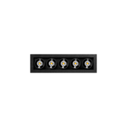 Arkoslight Black Foster LED Spots Micro 5-fach, schwarz, Vorderansicht