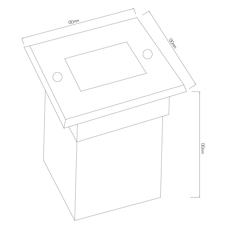 Nelio recessed floor spotlight