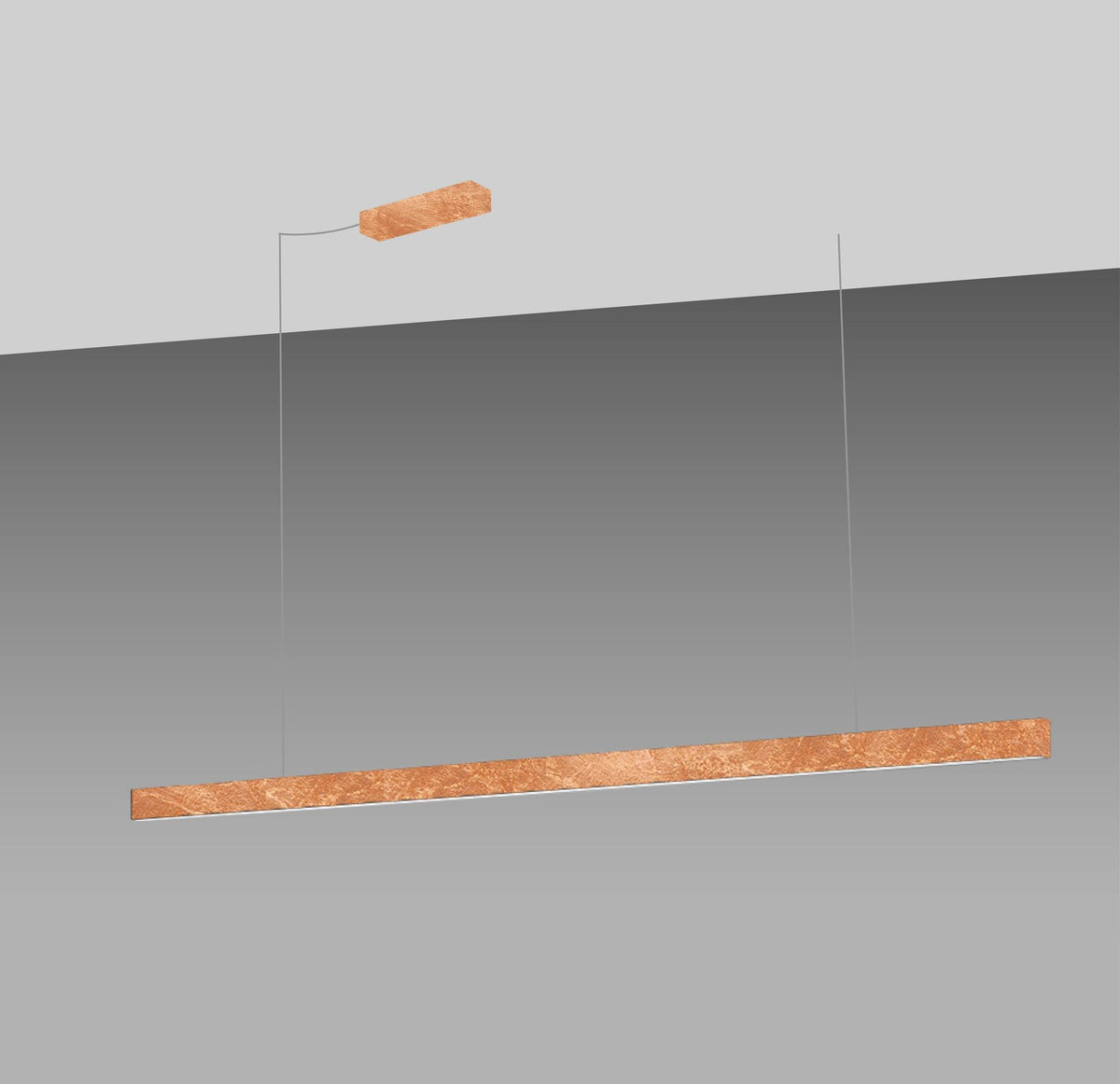 Braga, Pendelleuchte Elle, Blattkupfer 163cm, Produktbild