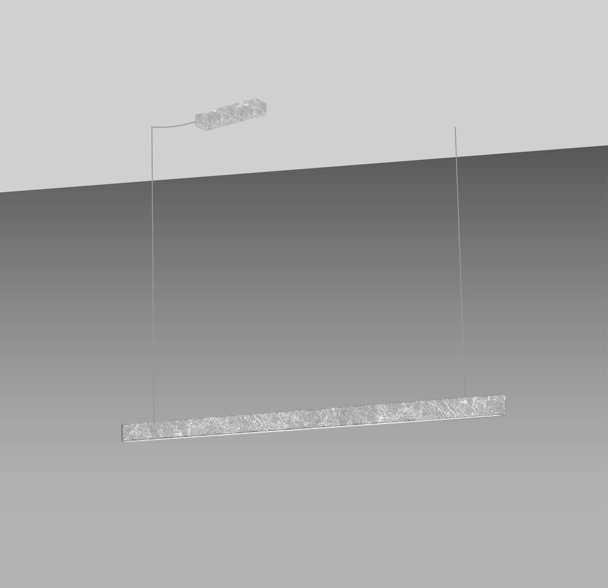Braga, Pendelleuchte Elle, Blattsilber 133cm, Produktbild