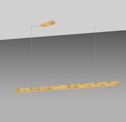 Braga, Pendelleuchte Elle, Blattgold 163cm, Produktbild