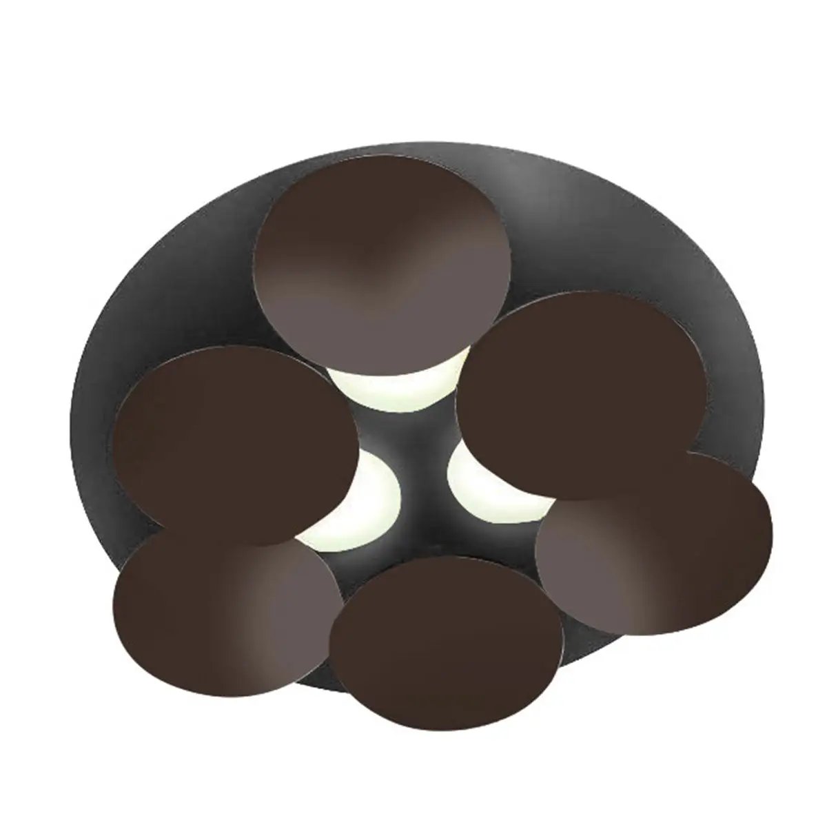 Braga, Deckenleuchte Nuvola 45cm, Corten-Schwarz, stilvolle Lichtlösung