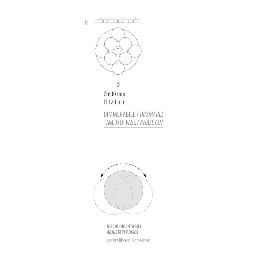 Deckenleuchte Nuvola 60cm