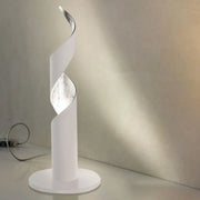 Braga, Tischleuchte Truciolo klein 37cm, Weiss-Blattsilber, dekorative Tischleuchte