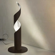 Braga, Tischleuchte Truciolo klein 37cm, Schwarz-Blattsilber, moderne Tischleuchte