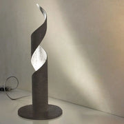 Braga, Tischleuchte Truciolo klein 37cm, Eisen-Blattsilber, stilvolle Lichtlösung