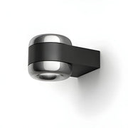 Serien Wandleuchte Cavity Wall S, schwarz-aluminium, Vorderansicht