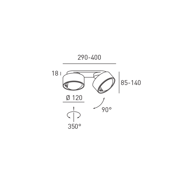 Clippo Optic Duo, Schwarz/Gold, dim-to-warm, Retourenartikel