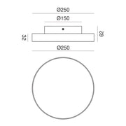 Gea Luce, Deckenleuchte Luci 1 CCT, Skizze, technische Lichtplanung