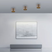 Pure, Deckenleuchte Point, einflammig kurz Bronze Raumbild, moderne Raumbeleuchtung