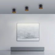 Pure, Deckenleuchte Point, einflammig kurz Schwarz Raumbild, moderne Raumbeleuchtung