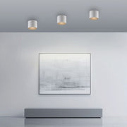 Pure, Deckenleuchte Point, einflammig kurz Weiss Raumbild, hochwertige Raumbeleuchtung