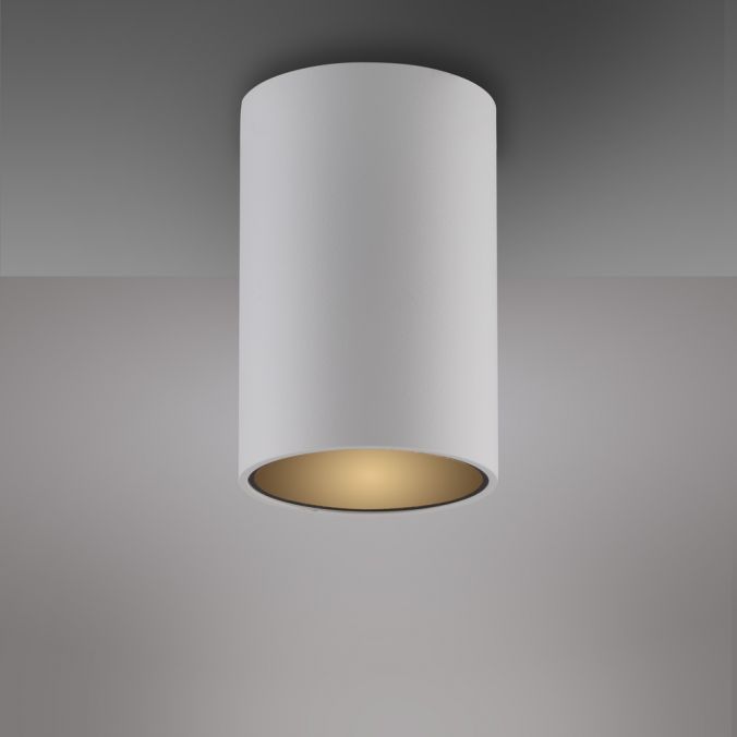 Pure, Deckenleuchte Point, einflammig lang Weiss Detail, moderne Lichtlösung