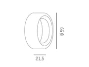 Molto Luce, Dekorring zu 2-Phasen Stromschienenstrahler Conte Volare, Skizze 59mm, technische Lichtplanung