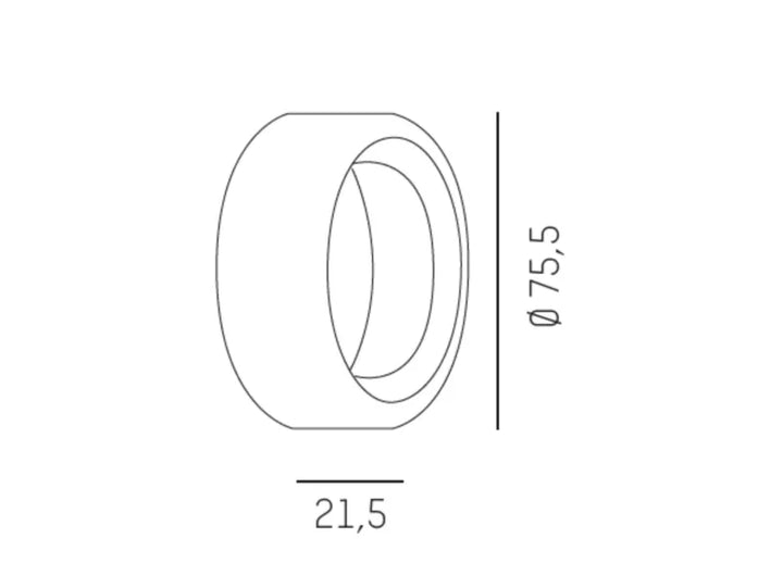 Anneau décoratif pour projecteur sur rail biphasé Conte Volare