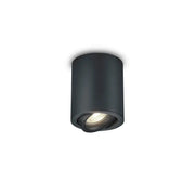 Dodo Aufbaustrahler GU10-Fassung, schwarzes minimalistisches Design, flexible Lichtausrichtung