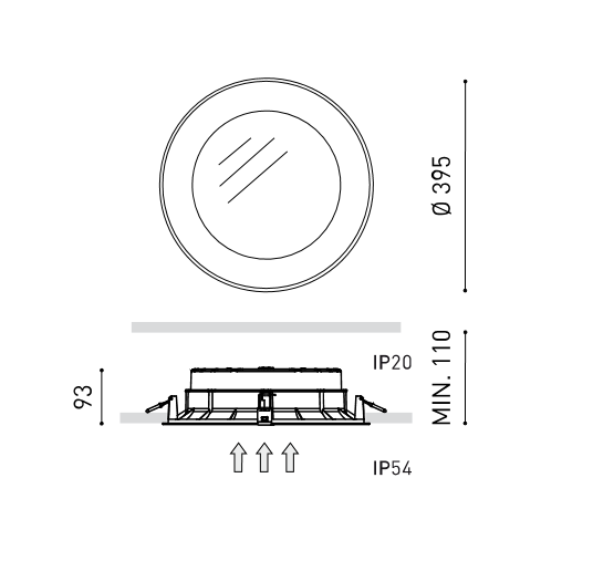 Drop Maxi recessed ceiling light