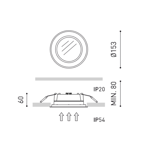Drop Mini recessed ceiling light