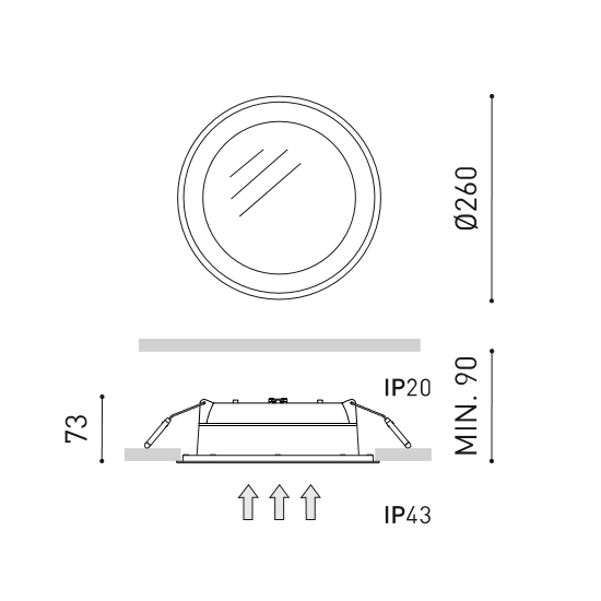 Drop recessed ceiling light