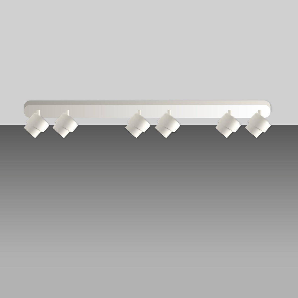 Escale, Brush Spot 6-flammig, Weiss, Produktbild