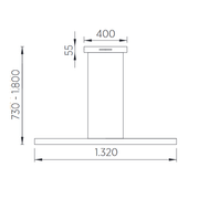 GKS Knapstein, Knapstein Linda - Höhenverstellbare LED-Pendelleuchte, 132cm, Skizze