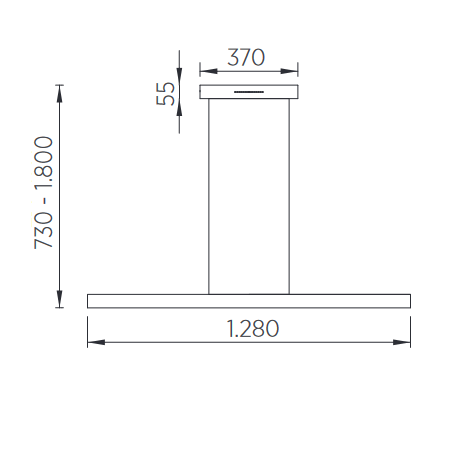 Pendelleuchte Linn mit Lift-Funktion 128cm, bronze, Abverkauf