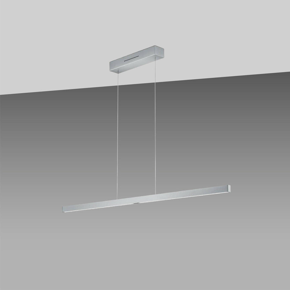 GKS Knapstein, Pendelleuchte Linn mit Lift-Funktion, Nickel 128cm, Produktbild