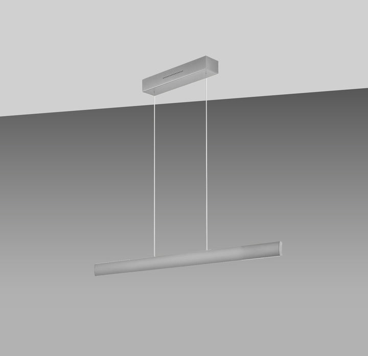 Runa pendant light, 112cm, nickel finish, special cable length: 250-350cm, returned item