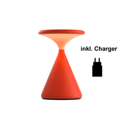 Akkuleuchte Salt inkl. Charger, orange, Vorderansicht