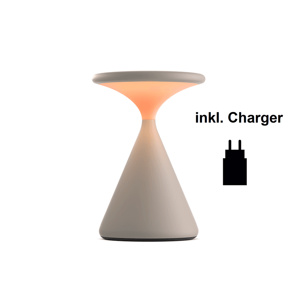 Akkuleuchte Salt inkl. Charger, sand, Vorderansicht