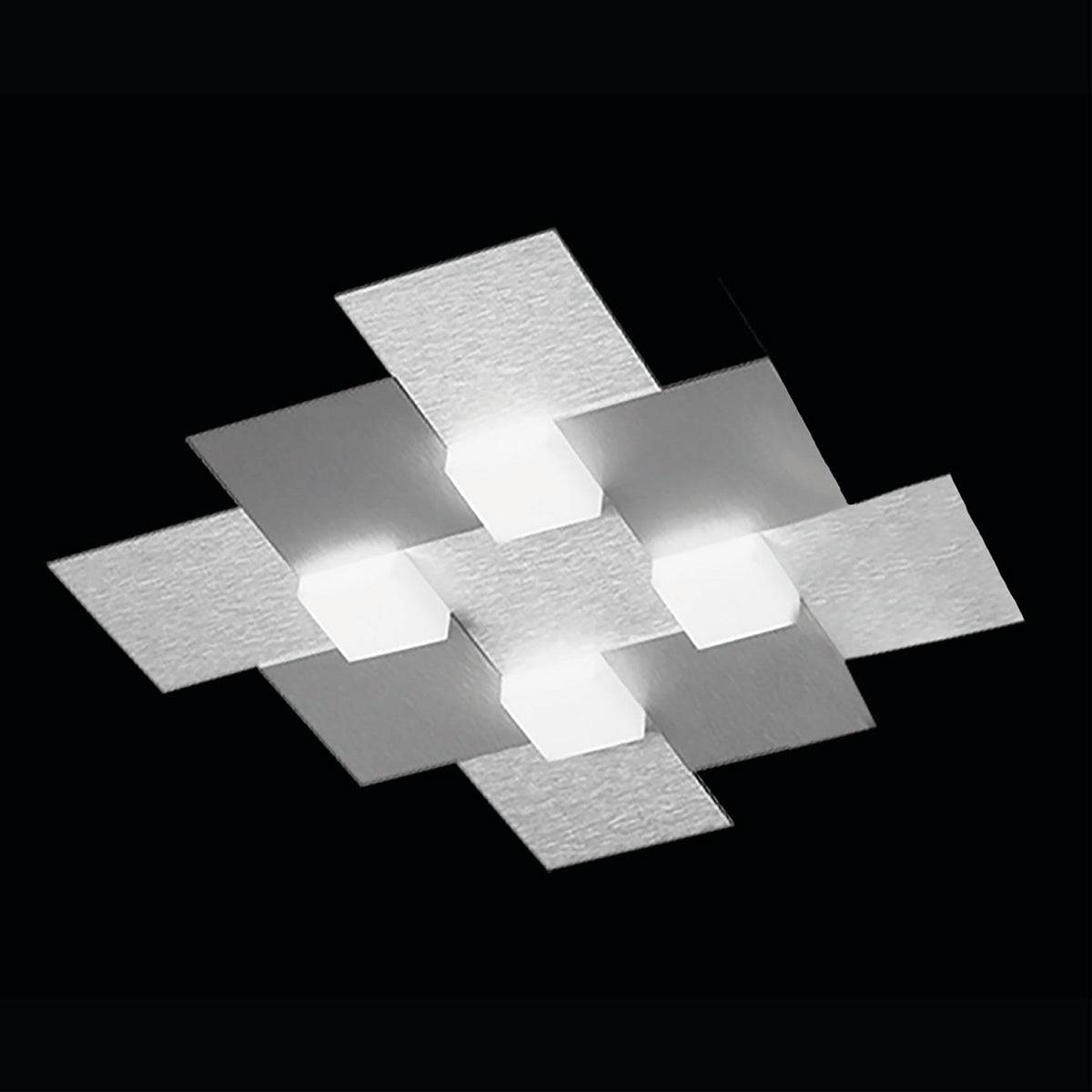 Grossmann, LED-Wand-/Deckenleuchte CREO 4-flammig, Aluminium, hochwertige Raumbeleuchtung