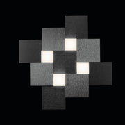 Grossmann, LED-Wand-/Deckenleuchte CREO 4-flammig, Schwarz, moderne Deckenleuchte