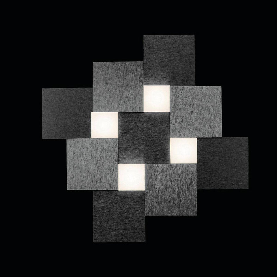 Grossmann, LED-Wand-/Deckenleuchte CREO 4-flammig, Schwarz, moderne Deckenleuchte