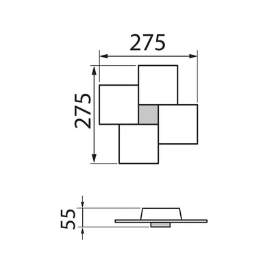 LED-Wand-/Deckenleuchte CREO, 1-flg