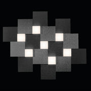 Grossmann, LED-Wand-/Deckenleuchte CREO 7-flg., Schwarz, stilvolle Deckenbeleuchtung