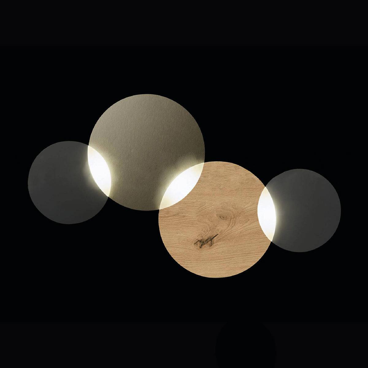 Grossmann, Wand-/Deckenleuchte CIRC, Mittel Eiche, natürliche Lichtlösung