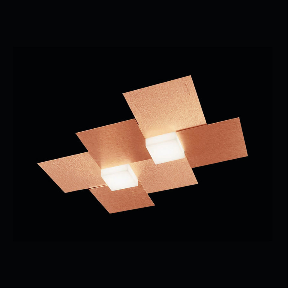 Grossmann, LED-Wand-/Deckenleuchte CREO 2-flg., Bronzebraun, stilvolle Raumbeleuchtung