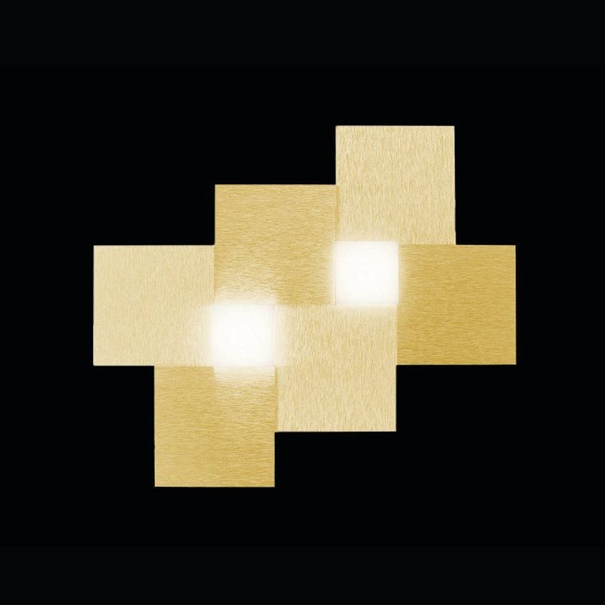 Grossmann, LED-Wand-/Deckenleuchte CREO 2-flg., Messing, stilvolle Wandbeleuchtung
